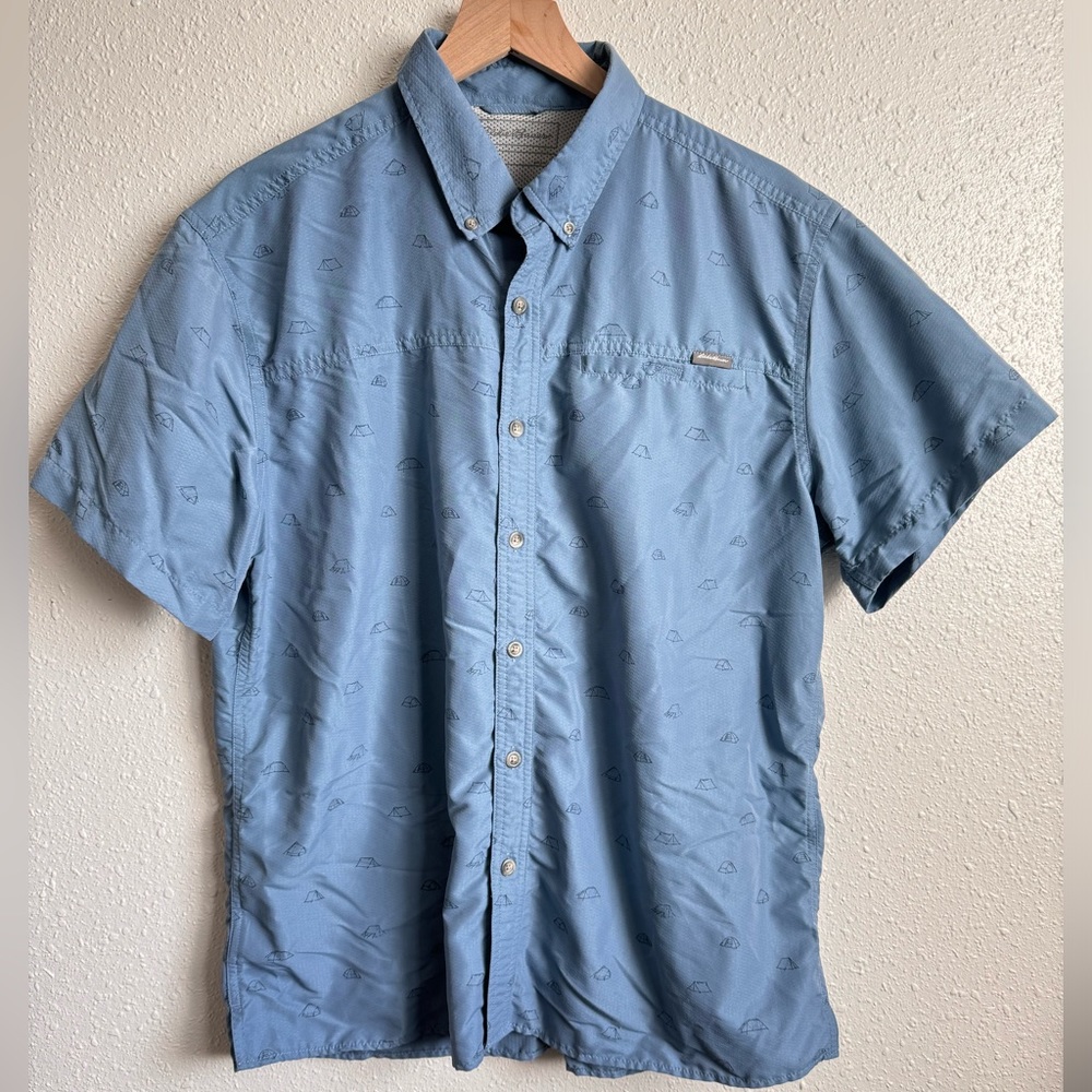 Eddie Bauer Summer 2020 Menโs Short Sleeve Button Down Shirt Size Large